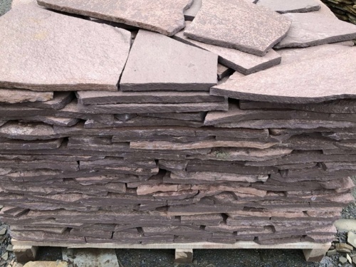 Плитняк лемезит бордовый для облицовки цоколя 20-25 мм  купить в Дегтярске