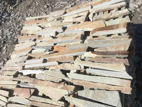 Горбушка златолит золотистый для облицовки купить в Дегтярске